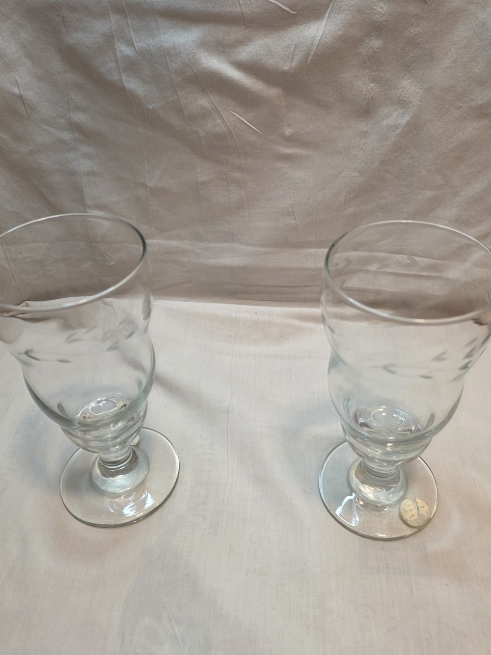 Princess House Clear Stemmed Beverage Glasses - Set of 2